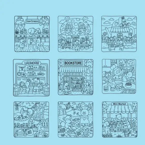 Cozy Moments Coloring Book Buku Mewarnai Untuk Anak dan Dewasa - Image 3