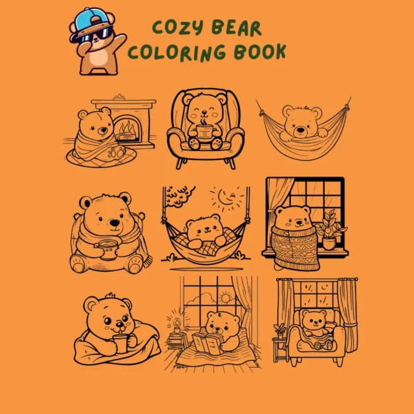 Cozy Bear Coloring Book Buku Mewarnai Untuk Anak dan Dewasa - Image 3