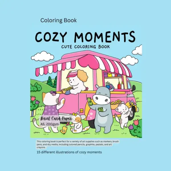 Cozy Moments Coloring Book Buku Mewarnai Untuk Anak dan Dewasa